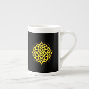 Infinite Harmony: Sacred Mandala Celtic Symbol Art Bone China Mug