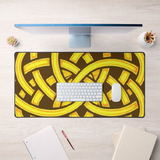 Infinite Harmony: Sacred Mandala Celtic Symbol Art Desk Mat (Office 1)
