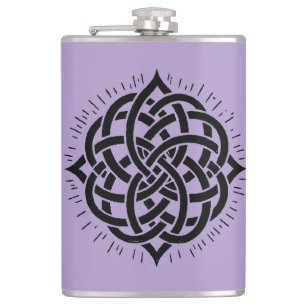 Infinite Harmony: Sacred Mandala Celtic Symbol Art Hip Flask