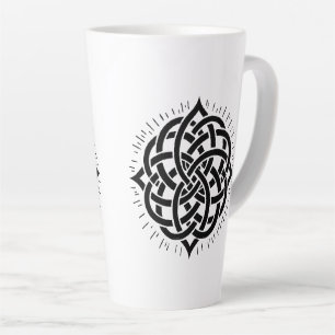 Infinite Harmony: Sacred Mandala Celtic Symbol Art Latte Mug