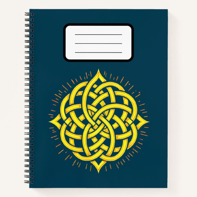 Infinite Harmony: Sacred Mandala Celtic Symbol Art Notebook (Front)