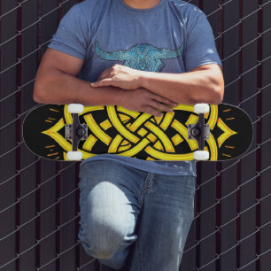 Infinite Harmony: Sacred Mandala Celtic Symbol Art Skateboard