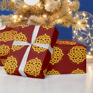 Infinite Harmony: Sacred Mandala Celtic Symbol Art Wrapping Paper