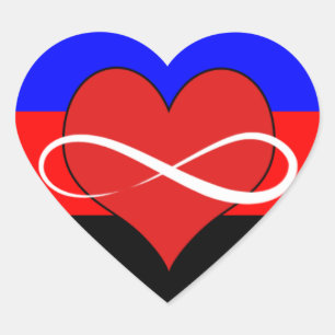Infinite Heart with Flag Heart Sticker