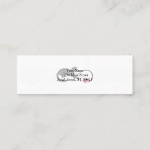 Infinite hearth cat silhouette - Choose back color Mini Business Card