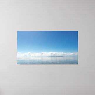 Infinite Horizon: Minimalist Seascape at Acupe Coa Canvas Print