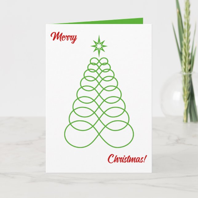 Infinite Love Christmas Tree - Photo Inside  Holiday Card (Front)