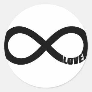 Infinite love classic round sticker