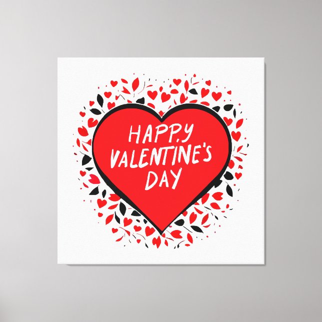Infinite Love on Valentine's Day Canvas Print (Front)