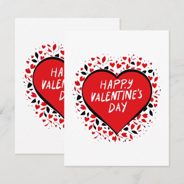 Infinite Love on Valentine's Day Card (Front/Back)