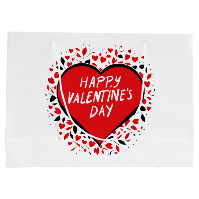 Infinite Love on Valentine's Day Large Gift Bag (Back)