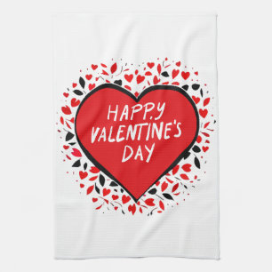 Infinite Love on Valentine's Day Tea Towel