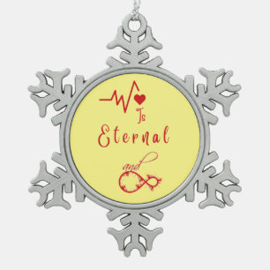 Infinite Love Pewter Snowflake Ornament