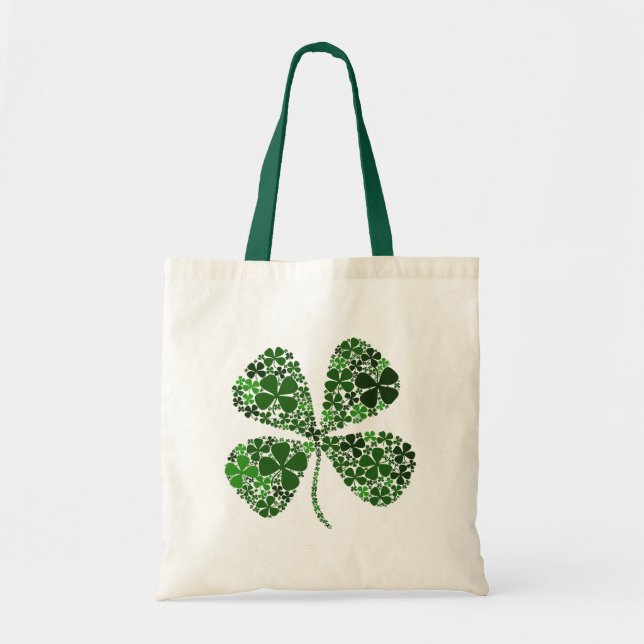 Infinite Luck 4-leaf Clover Tote Bag (Front)