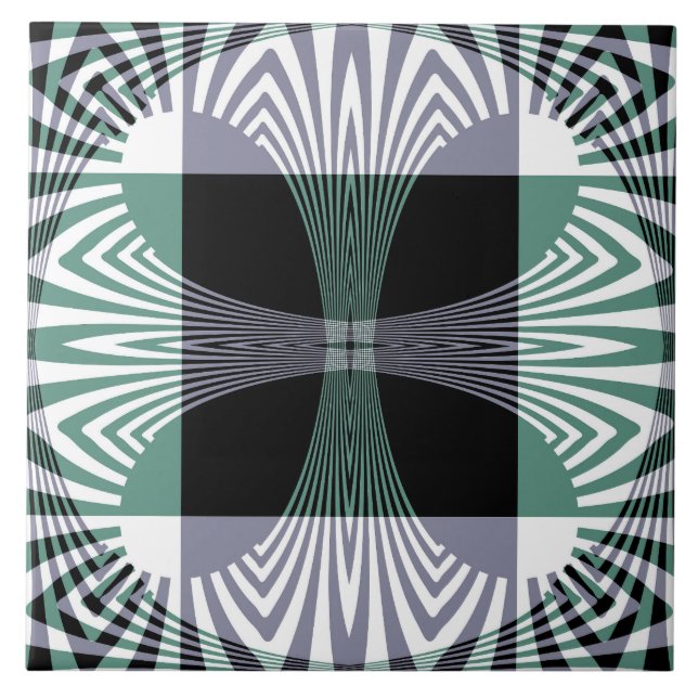 Infinite Mirage of Four-Petal Glass Shine Mandala Tile (Front)