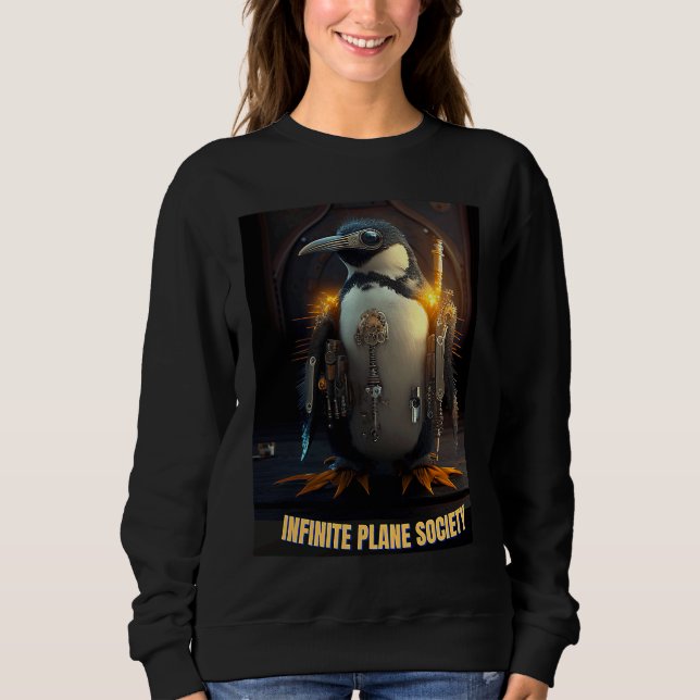 Infinite Plane Society Steampunk Pengiun Sweatshirt (Front)