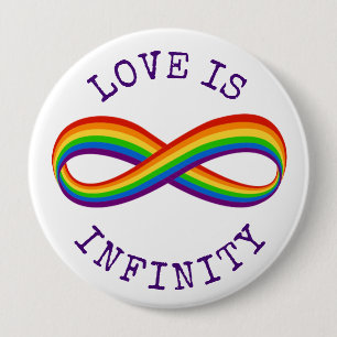 Infinite Rainbow Love Symbol Custom Gay Pride 10 Cm Round Badge