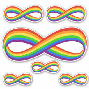 Infinite Rainbow Symbol Gay Pride Set Of 6