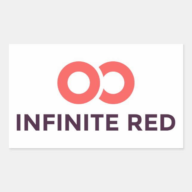 Infinite Red logo Rectangular Sticker (Front)