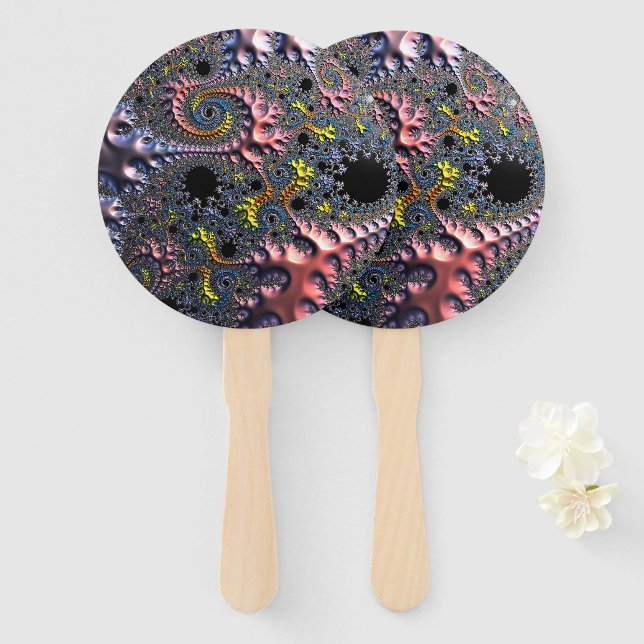 Infinite Spiral Realms Hand Fan (Front and Back)