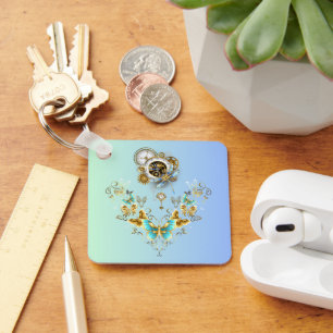 Infinite Splendour, Vibrant Paisley Floral Key Ring