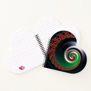 Infinite Whirl Heart Shaped Notebook