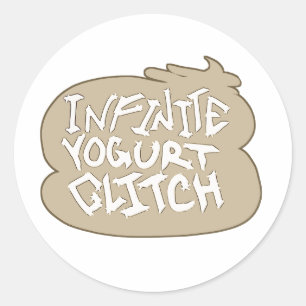 Infinite Yogurt Glitch (vanilla) Classic Round Sticker