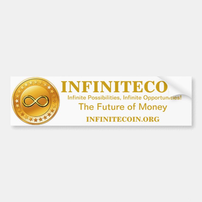 INFINITECOIN BUMPER STICKER (Front)