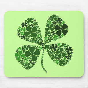 Infinitely Lucky 4-leaf Clover Mouse Pad