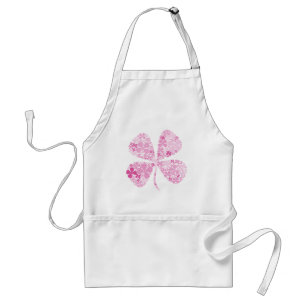Infinitely Lucky Pink Clover Standard Apron