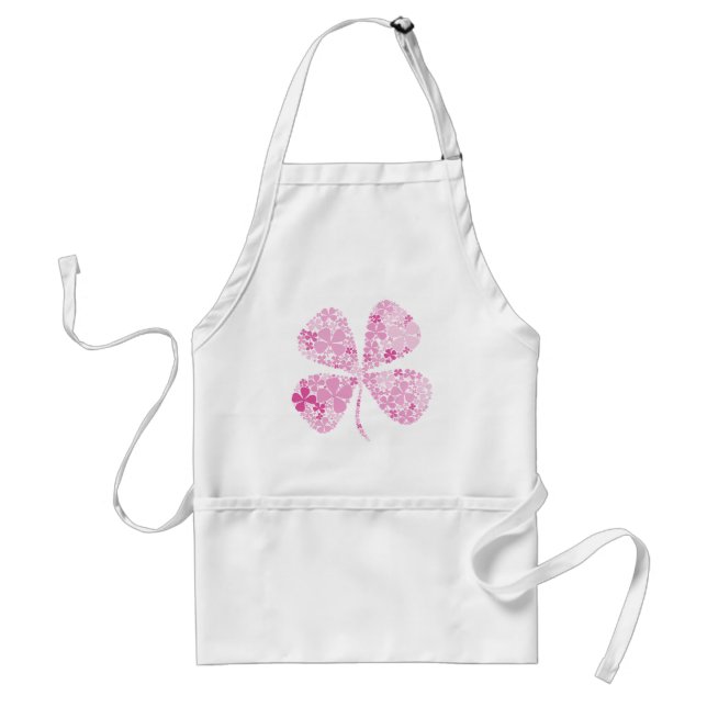 Infinitely Lucky Pink Clover Standard Apron (Front)