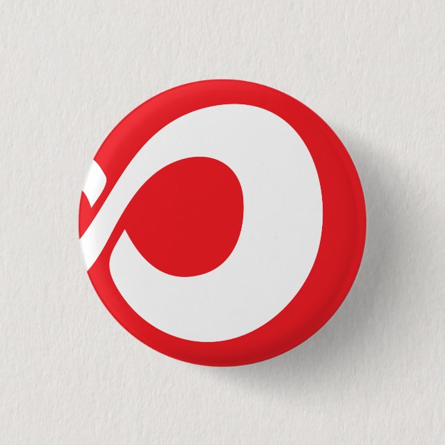 InfiniteRed logo round button (Front)