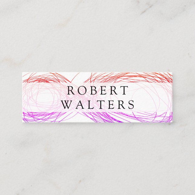 Infiniti / Colourful Expressive Line Work Mini Business Card (Front)