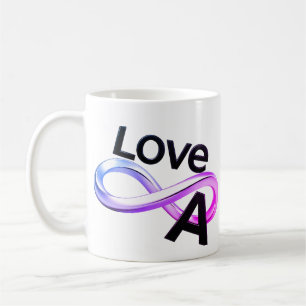 infinity and black and white coffee mug