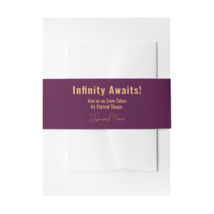 Infinity Awaits! Celestial EleganceMarble Symphony Invitation Belly Band