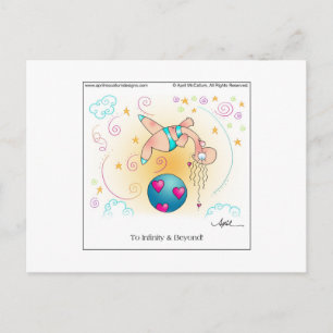 INFINITY & BEYOND Cartoon Postcard