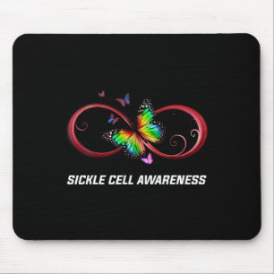 Infinity Butterfly Sickle Cell Awareness Mouse Pad