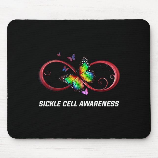 Infinity Butterfly Sickle Cell Awareness  Mouse Pad (Front)
