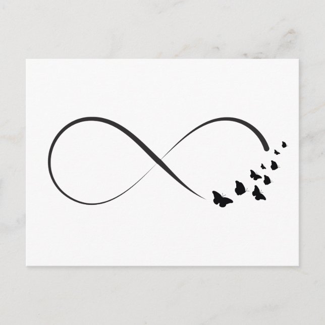Infinity  butterfly symbol postcard (Front)