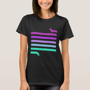 Infinity Dachshund Cool Neon Very Long Dachshund L T-Shirt