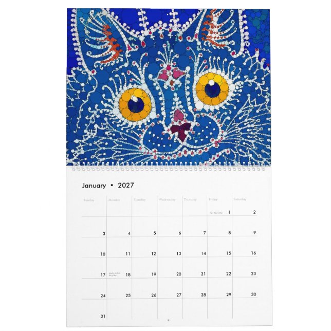 Infinity Dots Calendar (Jan 2027)