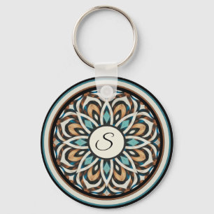 Infinity Flower Mandala Key Ring