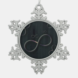 Infinity Geek Gifts Snowflake Pewter Christmas Ornament