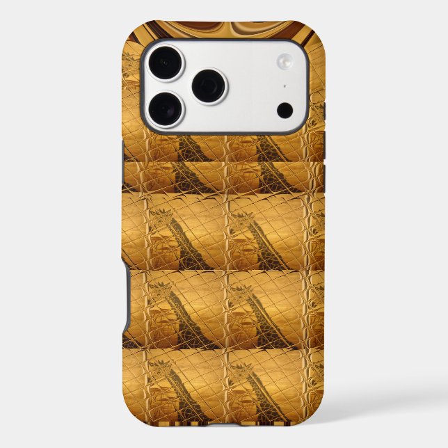 Infinity Golden Giraffe Animal Motif Art Print (Back)