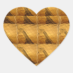 Infinity Golden Giraffe Animal Motif Art Print Heart Sticker