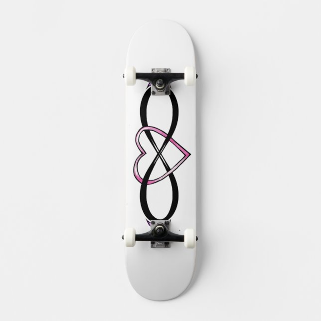 Infinity Heart Design Skateboard (Front)