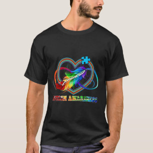 Infinity Heart Love Autism Awareness Needs No Word T-Shirt