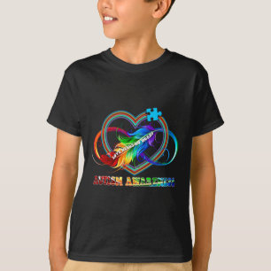 Infinity Heart Love Autism Awareness Needs No Word T-Shirt