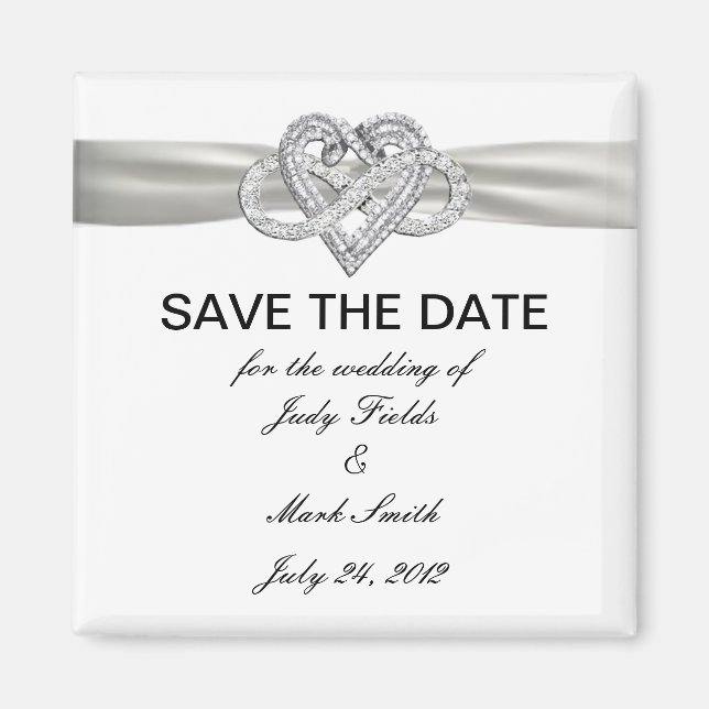 Infinity Heart Save The Date Magnet (Front)