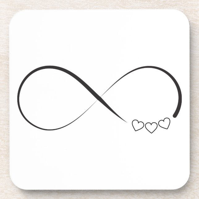 Infinity hearts symbol coaster (Front)